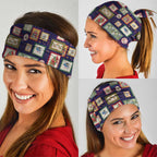 Aussie Birds Christmas La La Land Neck Gaiter Navy Blue Vintage Stamp Edition - Aussie Hoodie
