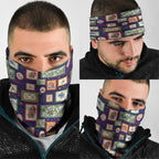 Aussie Birds Christmas La La Land Neck Gaiter Navy Blue Vintage Stamp Edition - Aussie Hoodie