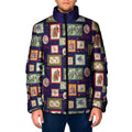 Aussie Birds Christmas La La Land Padded Jacket Navy Blue Vintage Stamp Edition - Aussie Hoodie