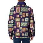 Aussie Birds Christmas La La Land Padded Jacket Navy Blue Vintage Stamp Edition - Aussie Hoodie