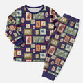 Aussie Birds Christmas La La Land Christmas Pajama Set Navy Blue Vintage Stamp Edition - Aussie Hoodie