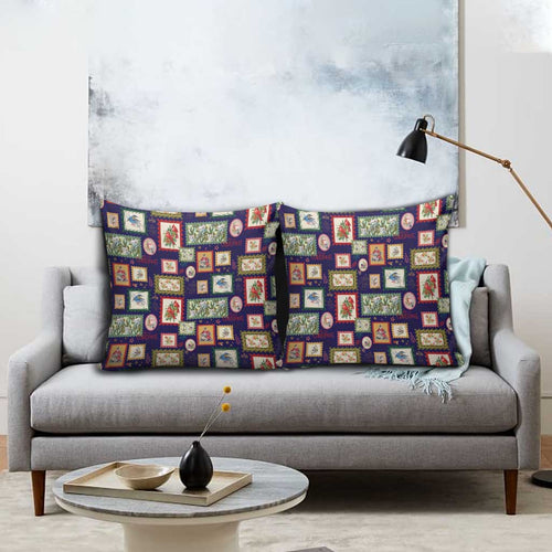 Aussie Birds Christmas La La Land Pillow Cover Navy Blue Vintage Stamp Edition - Aussie Hoodie