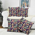 Aussie Birds Christmas La La Land Pillow Cover Navy Blue Vintage Stamp Edition - Aussie Hoodie