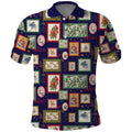 Aussie Birds Christmas La La Land Polo Shirt Navy Blue Vintage Stamp Edition - Aussie Hoodie