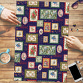 Aussie Birds Christmas La La Land Puzzle Navy Blue Vintage Stamp Edition - Aussie Hoodie