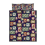 Aussie Birds Christmas La La Land Quilt Bed Set Navy Blue Vintage Stamp Edition - Aussie Hoodie