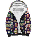 Aussie Birds Christmas La La Land Sherpa Hoodie Navy Blue Vintage Stamp Edition - Aussie Hoodie