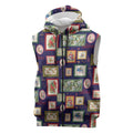 Aussie Birds Christmas La La Land Sleeveless Zip Hoodie Navy Blue Vintage Stamp Edition LT9