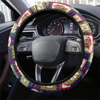 Aussie Birds Christmas La La Land Steering Wheel Cover Navy Blue Vintage Stamp Edition - Aussie Hoodie