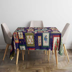 Aussie Birds Christmas La La Land Tablecloth Navy Blue Vintage Stamp Edition - Aussie Hoodie