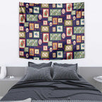 Aussie Birds Christmas La La Land Tapestry Navy Blue Vintage Stamp Edition - Aussie Hoodie