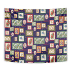 Aussie Birds Christmas La La Land Tapestry Navy Blue Vintage Stamp Edition - Aussie Hoodie
