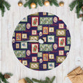 Aussie Birds Christmas La La Land Tree Skirt Navy Blue Vintage Stamp Edition - Aussie Hoodie