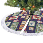 Aussie Birds Christmas La La Land Tree Skirt Navy Blue Vintage Stamp Edition - Aussie Hoodie