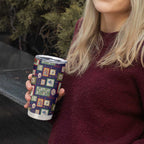 Aussie Birds Christmas La La Land Tumbler Cup Navy Blue Vintage Stamp Edition - Aussie Hoodie