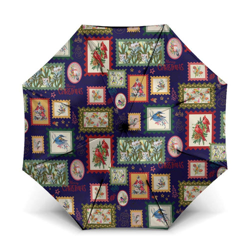 Aussie Birds Christmas La La Land Umbrella Navy Blue Vintage Stamp Edition - Aussie Hoodie