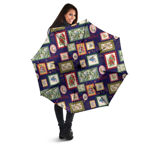 Aussie Birds Christmas La La Land Umbrella Navy Blue Vintage Stamp Edition - Aussie Hoodie