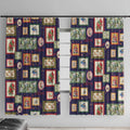 Aussie Birds Christmas La La Land Window Curtain Navy Blue Vintage Stamp Edition - Aussie Hoodie