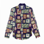 Aussie Birds Christmas La La Land Women Casual Shirt Navy Blue Vintage Stamp Edition - Aussie Hoodie
