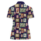 Aussie Birds Christmas La La Land Women Polo Shirt Navy Blue Vintage Stamp Edition - Aussie Hoodie