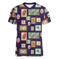 Aussie Birds Christmas La La Land Women V-Neck T-Shirt Navy Blue Vintage Stamp Edition - Aussie Hoodie