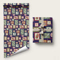 Aussie Birds Christmas La La Land Wrapping Paper Navy Blue Vintage Stamp Edition - Aussie Hoodie