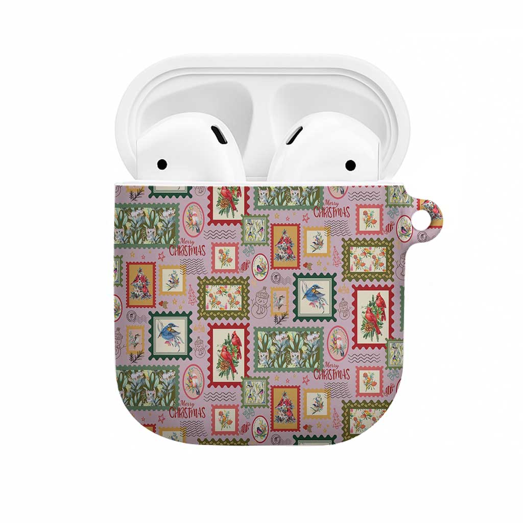 Aussie Birds Christmas La La Land AirPods Case Pink Vintage Stamp Edition - Aussie Hoodie
