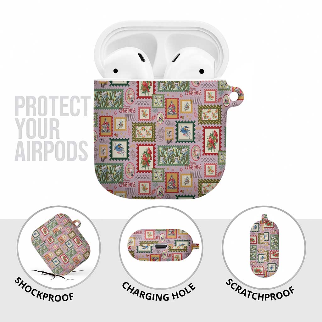 Aussie Birds Christmas La La Land AirPods Case Pink Vintage Stamp Edition - Aussie Hoodie