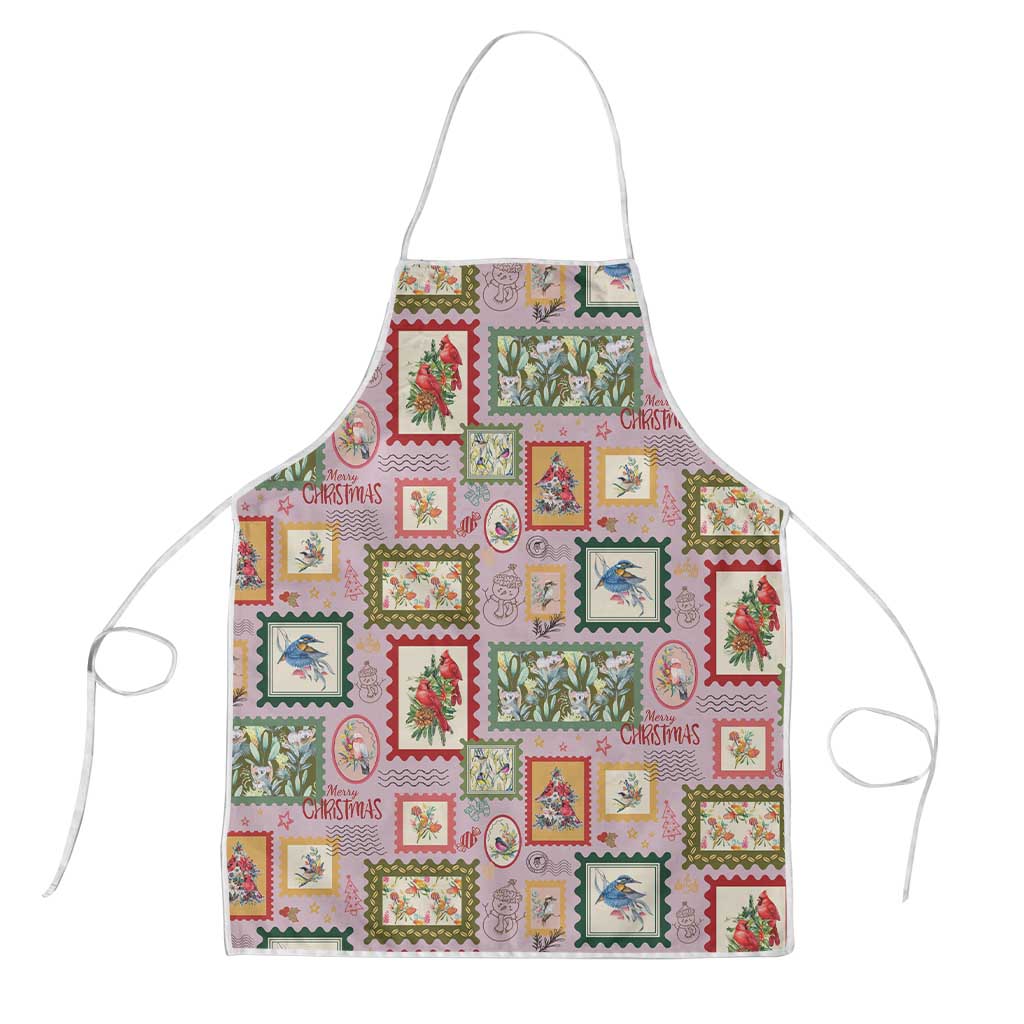 Aussie Birds Christmas La La Land Apron Pink Vintage Stamp Edition - Aussie Hoodie