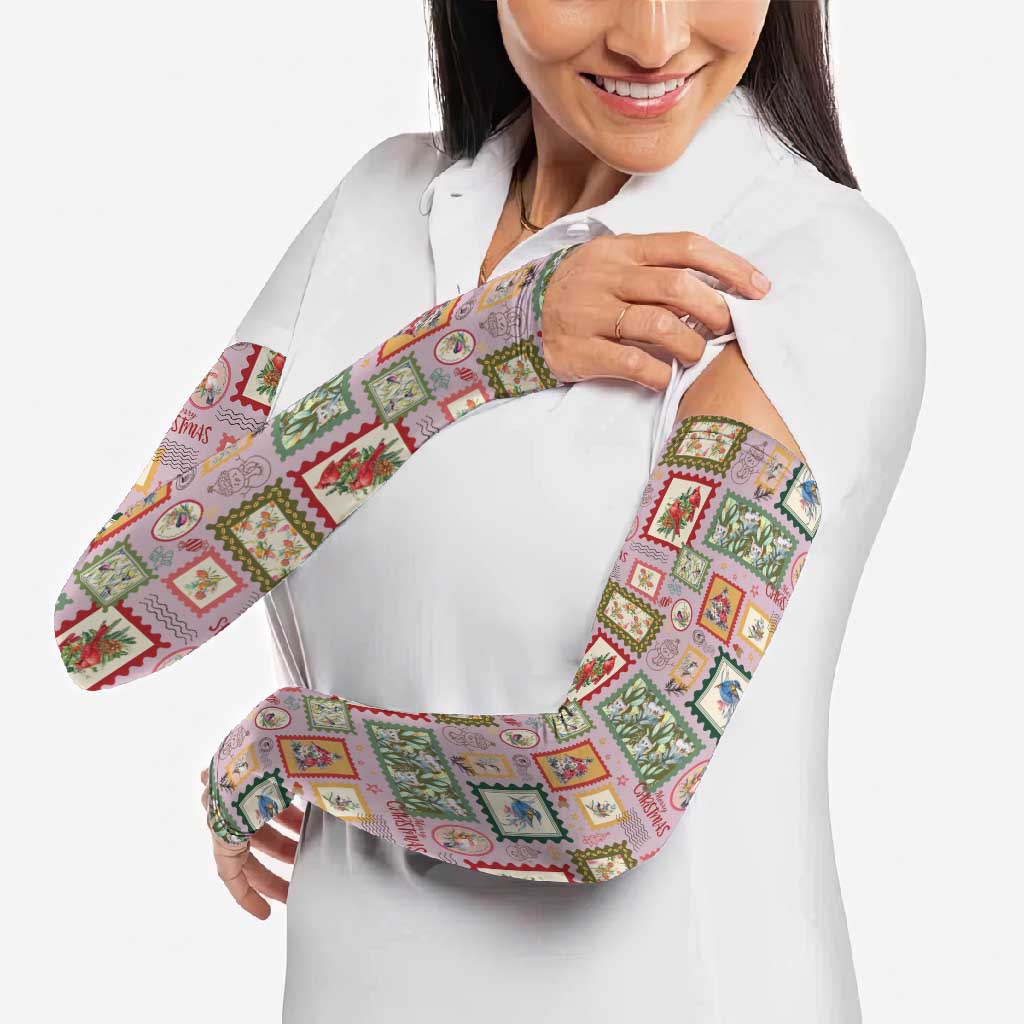 Aussie Birds Christmas La La Land Arm Sleeves Pink Vintage Stamp Edition - Aussie Hoodie