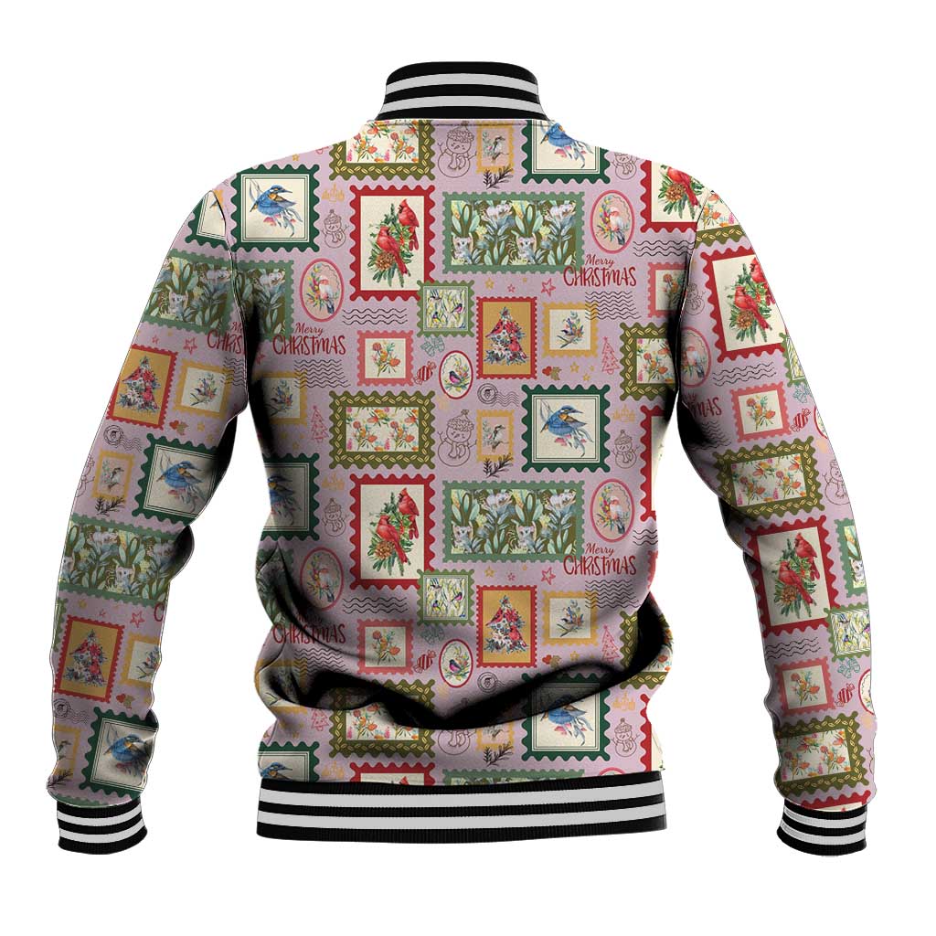 Aussie Birds Christmas La La Land Baseball Jacket Pink Vintage Stamp Edition - Aussie Hoodie