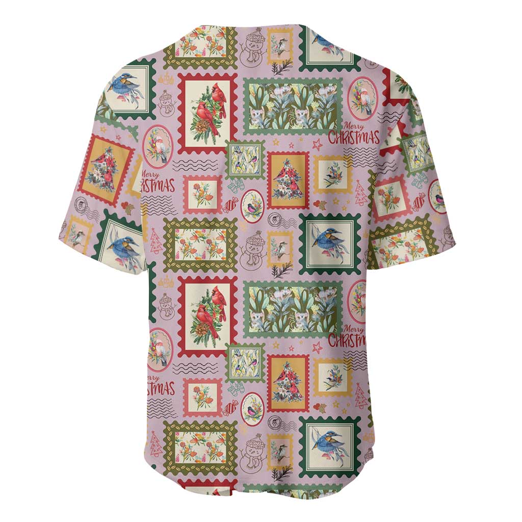 Aussie Birds Christmas La La Land Baseball Jersey Pink Vintage Stamp Edition - Aussie Hoodie