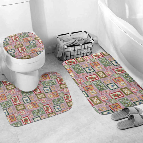 Aussie Birds Christmas La La Land Bathroom Set Pink Vintage Stamp Edition - Aussie Hoodie