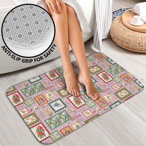Aussie Birds Christmas La La Land Bathroom Set Pink Vintage Stamp Edition - Aussie Hoodie