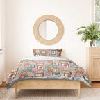 Aussie Birds Christmas La La Land Bedding Set Pink Vintage Stamp Edition - Aussie Hoodie