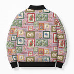Aussie Birds Christmas La La Land Bomber Puffer Jacket Pink Vintage Stamp Edition - Aussie Hoodie