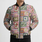 Aussie Birds Christmas La La Land Bomber Puffer Jacket Pink Vintage Stamp Edition - Aussie Hoodie