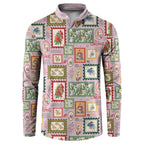 Aussie Birds Christmas La La Land Button Sweatshirt Pink Vintage Stamp Edition - Aussie Hoodie