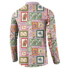 Aussie Birds Christmas La La Land Button Sweatshirt Pink Vintage Stamp Edition - Aussie Hoodie