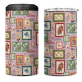 Aussie Birds Christmas La La Land 4 in 1 Can Cooler Tumbler Pink Vintage Stamp Edition - Aussie Hoodie