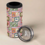 Aussie Birds Christmas La La Land 4 in 1 Can Cooler Tumbler Pink Vintage Stamp Edition - Aussie Hoodie
