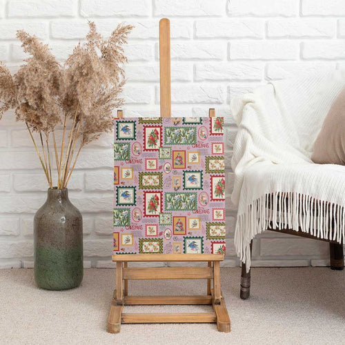 Aussie Birds Christmas La La Land Canvas Wall Art Pink Vintage Stamp Edition - Aussie Hoodie