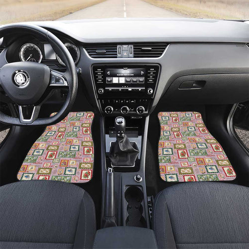 Aussie Birds Christmas La La Land Car Mats Pink Vintage Stamp Edition - Aussie Hoodie