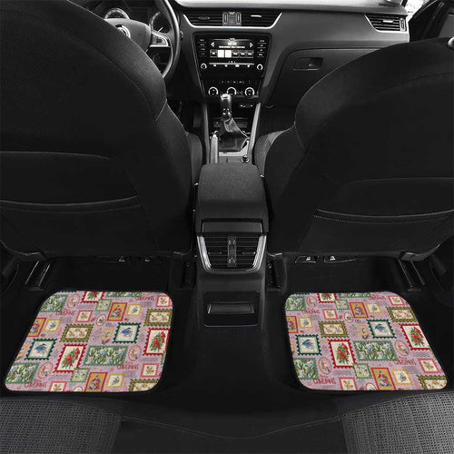 Aussie Birds Christmas La La Land Car Mats Pink Vintage Stamp Edition - Aussie Hoodie