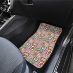 Aussie Birds Christmas La La Land Car Mats Pink Vintage Stamp Edition - Aussie Hoodie