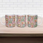 Aussie Birds Christmas La La Land Ceramic Mug Pink Vintage Stamp Edition - Aussie Hoodie