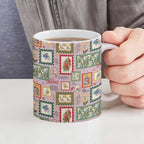 Aussie Birds Christmas La La Land Ceramic Mug Pink Vintage Stamp Edition - Aussie Hoodie