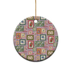Aussie Birds Christmas La La Land Ceramic Ornament Pink Vintage Stamp Edition - Aussie Hoodie