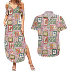 Aussie Birds Christmas La La Land Couples Matching Summer Maxi Dress and Hawaiian Shirt Pink Vintage Stamp Edition - Aussie Hoodie