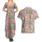 Aussie Birds Christmas La La Land Couples Matching Summer Maxi Dress and Hawaiian Shirt Pink Vintage Stamp Edition - Aussie Hoodie